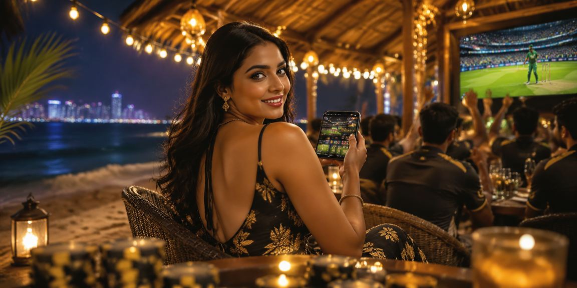 সেন্ট মার্টিন সৈকতে ক্রিকেট বেটিং করছেন একজন হাই রোলার সদস্য