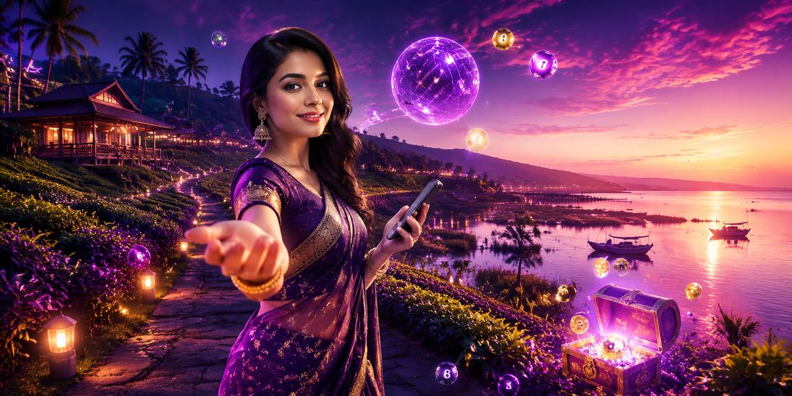 সিলেটের চা বাগানে মোবাইলে লটারি খেলছেন একজন ব্যবহারকারী